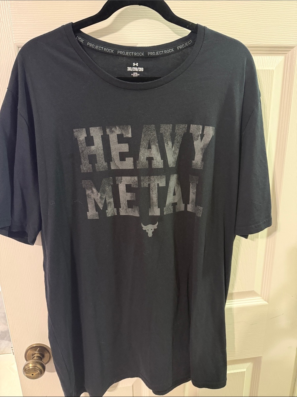 Under Armour Project Rock Black "Heavy Metal" Graphic Tee